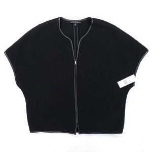 Lafayette 148 Sleeveless Wool Kimono Zip Jacket S